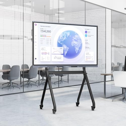 Mobile Smart Board Portable Stand and Rolling Floor TV Cart for 65-86 Inch Interactive Whiteboards or TV, Lockable Wheels, Home Office School Classroom - Image 6