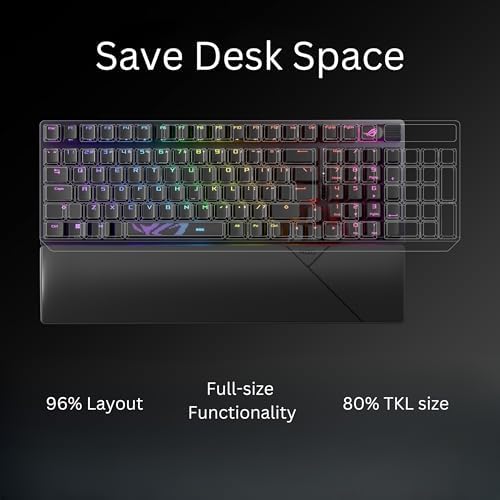 ASUS ROG Strix Scope II 96 Wireless Mechanical Gaming Keyboard - Black - Image 2