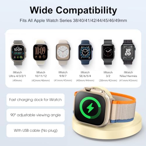 Upgraded for Apple Watch Charger, Foldable Travel Fast Charging Dock - Image 4