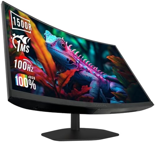 Sceptre Curved 24-inch Gaming Monitor 1ms 100Hz 1500R DisplayPort HDMI X2 Eye Care 100% sRGB Build-in Speakers, Machine Black 2025 (C248W-FW100T Series) by SceptreInc