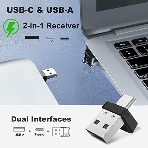 Metal Wireless Presentation Clicker, 2-in-1 USB Type-C Dual Receiver - Image 3