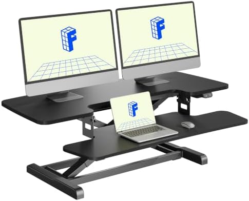 FLEXISPOT 40" Electric Standing Desk Converter, Black by Unknown