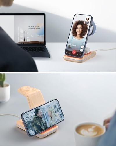 Wireless Charging Station for Apple Products: 3 in 1 Apple Wireless Charger for iPhone 16/15/14/13/12/11/SE/X Pro Max - Apple Watch Ultra/10/9/8/SE/7/6/5/4/3 - AirPods 2/3/4 Pro - Image 4