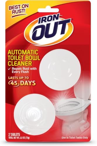 IRON OUT Rust Stain Remover Automatic Toilet Bowl Cleaner, Tablets, 2 Count (Pack of 12) by Earthstone