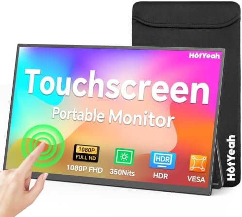 15.6" Portable Monitor Touchscreen, 1080P 10-Point Touch Portable Monitor by HotYeahMonitor