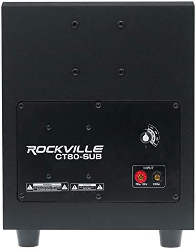 Rockville RCS80-1 70V Commercial Audio System with 4 Speakers and Sub - Image 5