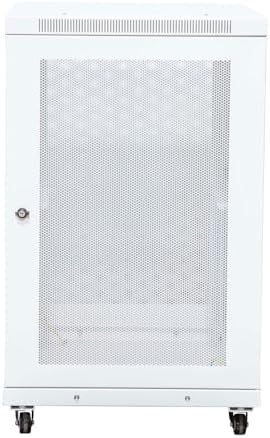 NavePoint 18U Network Cabinet with Perforated Door 18U Wall Mount Server Cabinet White 19" Rack for IT Equipment, AV Devices, Networking Equipment 33" Deep Mid-Depth Server Rack Enclosure - Image 4