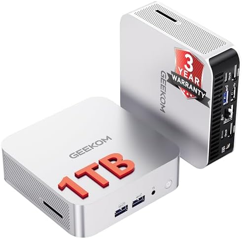 GEEKOM A7 Mini PC,AMD Ryzen 5 7535HS, 16GB DDR5&1TB SSD (Expandable) by GEEKOM