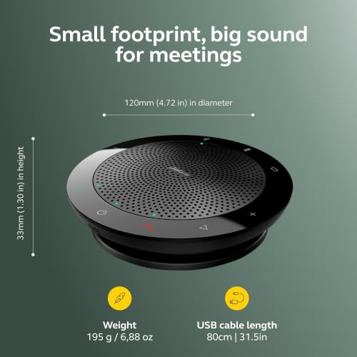 Jabra Speak 510 (2025 Edition) Portable USB Bluetooth Speaker, Black - Image 5