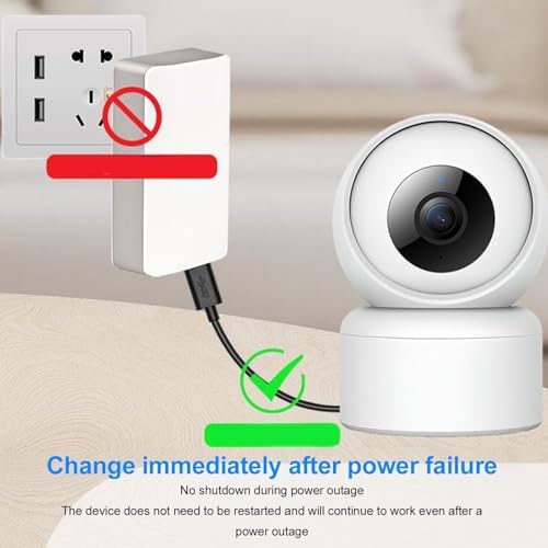Fockety Mini UPS Battery Backup, 2600mAh Computer Uninterruptible Power Supply with DC5V USB 2A Output, Home Router UPS for Modem, Security Camera, Computer & Network Devices (US Plug) - Image 3