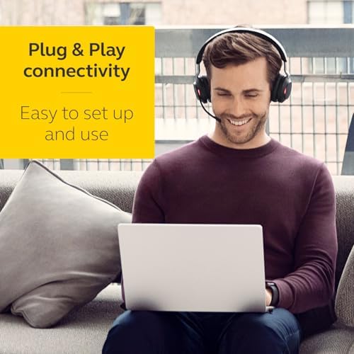 Jabra Evolve2 65 MS Wireless Headphones with Link380a, Stereo, Black – Wireless Bluetooth Headset for Calls and Music, 37 Hours of Battery Life, Passive Noise Cancelling Headphones - Image 7
