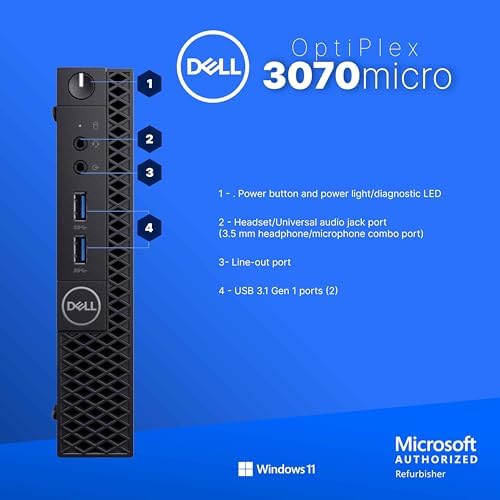 Dell Optiplex 3070 Micro PC | Windows 11 Pro | Intel i5-9500 | 32GB RAM + 1TB SSD | 5G WiFi + BT | Mini Desktop Computer (Renewed) - Image 2