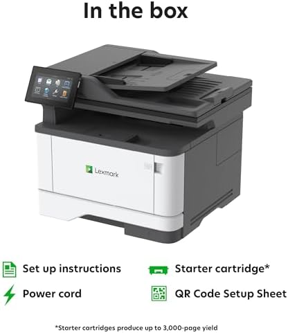 Lexmark MX432adwe Monochrome Laser Printer, Integrated Duplex, Recommended Monthly Page Volume: 800-8,000 Pages, Print Speed: Up to 42 ppm (29S8100) - Image 6