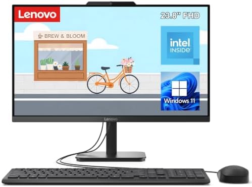 Lenovo IdeaCentre 24" FHD All-in-One Desktop Computer, Intel N100 Processor by LENOVO