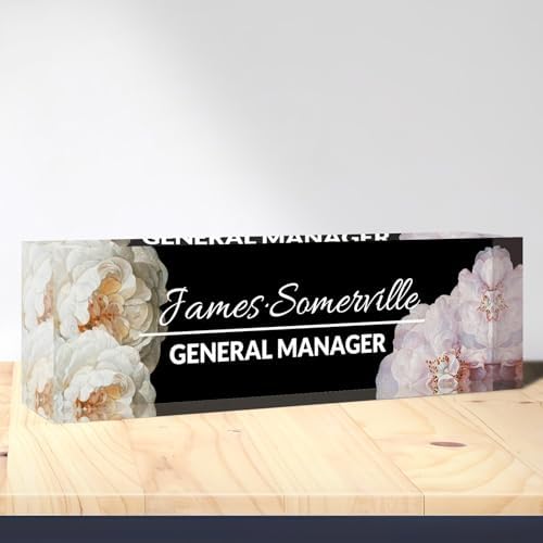 Desk Name Plate Personalized, Custom Name Plate for Desk, Acrylic Desktop Accessories, Office Gift & Decor for Women Men, Teacher Nurse Boss Employee Appreciation Gifts by PersonalizedGifts
