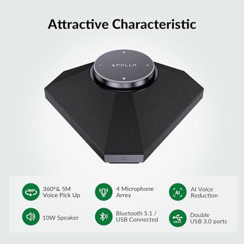 Conference Speaker and Microphone for Large Meeting Rooms Up to 20 People - Image 4