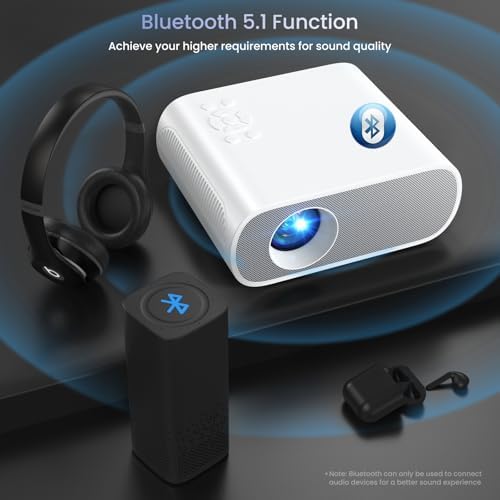 HOMPOW Native 1080P Projector, Mini Bluetooth Portable Movie Projector - Image 5