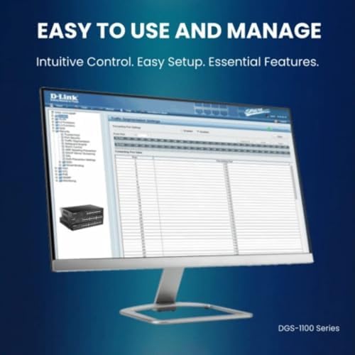 D-Link 24-Port Gigabit Smart Managed Ethernet Switch, L2, VLANs, QoS, IGMP Snooping, LAG, Web UI, Desktop/Rackmount, Fanless, Follows NDAA/TAA, Lifetime Product Coverage (DGS-1100-24V2) - Image 3