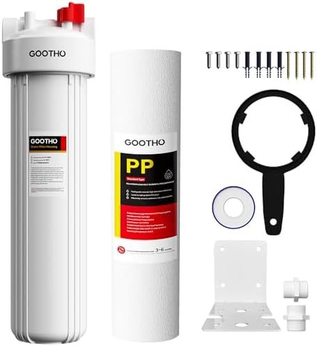 Whole House Water Filter Housing with 20"x4.5" PP Sediment Filters by Unknown