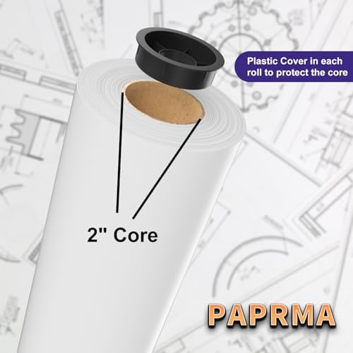 36" x 150ft Wide Format Paper 2" Core, White Plotter Paper CAD Bond 4 Rolls - Image 5