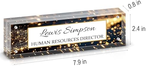 Desk Name Plate Personalized, Desk Double sided pattern Name Plate Personalized Office Desk Decor for Women and Men , Teacher Nurse Boss Employee Appreciation Gifts (starry sky, fixed pattern) - Image 6