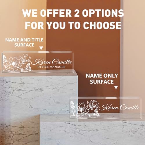 Custom Engraved Name Plate for Desk, Acrylic Desk Name Plate Personalized - Image 2