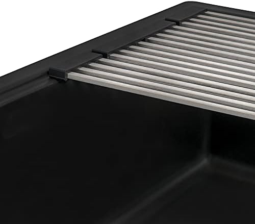 Ruvati 32-in Black Granite Undermount Workstation Kitchen Sink - RVG2306BK - Image 7