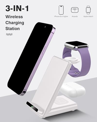 Wireless Charging Station,3 in 1 Charging Stand for Apple Multiple Devices - Image 2