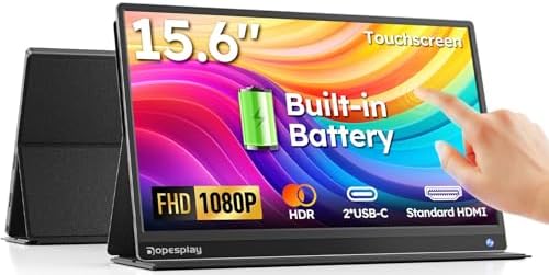 Dopesplay 15.6" Touchscreen Portable Monitor with 5000mAh Battery, 1080P by Dopesplay