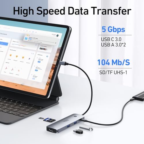 Selore USB C Docking Station Dual HDMI Monitor, USB C to Dual HDMI Adapter with 4K@60Hz HDMI, 100W PD, SD/TF, USB A&C 3.0 Ports, Laptop Docking Station for Dell XPS/HP/Lenovo/Surface/Yoga etc - Image 6