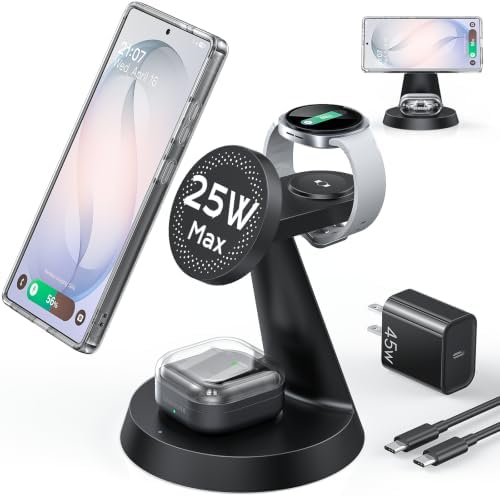 Meifigno 25W Max Magnetic Charger for Samsung S26Ultra/Galaxy Watch9/Ultra2 by Meifigno
