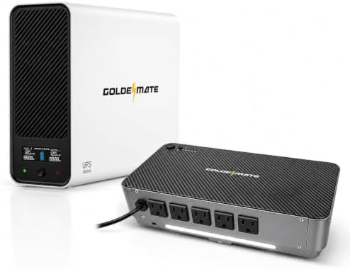 GOLDENMATE Lithium UPS 1000VA 600W + 600VA 360W UPS Battery Backup by GOLDENMATE