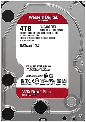 Western Digital 4TB WD Red Plus NAS Internal Hard Drive HDD - 5400 RPM, SATA 6 Gb/s, CMR, 64 MB Cache, 3.5" - WD40EFRX - Image 2