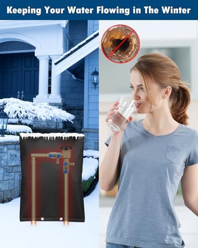 24"X24" 5 Layers Outdoor Pressure Vacuum Breaker Cover, Backflow Preventer Insulation for Winter Freeze Protection, Black - Image 6