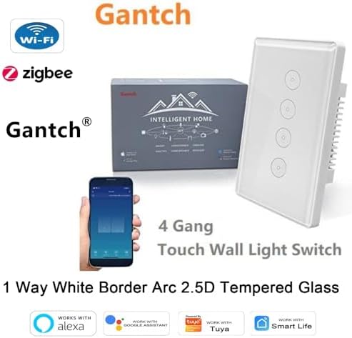 Zigbee Smart Touch Wall Light Switch, App/Voice Control, Night Vision, Tuya Gateway Required (White, 3 Gang（Neutral Wire Required）) - Image 5