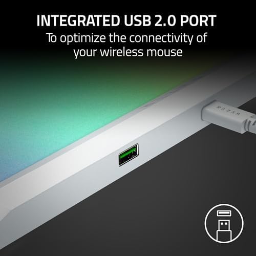 Razer Firefly V2 Pro Fully Illuminated RGB Gaming Mouse Mat, White - Image 4