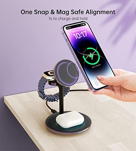 3 in 1 Magnetic Wireless Charging Station for Apple Devices,15W for Magsafe - Image 2