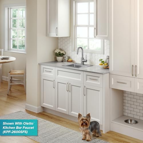 KRAUS Fairlane 15-inch Drop In/Top Mount Single Bowl 18-Gauge Stainless Steel Kitchen Bar Sink, KHT631-15 - Image 3