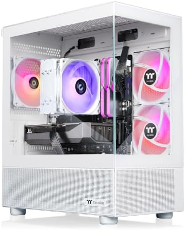 Thermaltake LCGS View 5760S-170 Gaming Desktop (AMD Ryzen™ 7 5700, NVIDIA® GeForce RTX™ 5060, 16GB DDR4 3200Mhz Memory, 1TB NVMe M.2, 650W PSU, WiFi, Windows 11) V17S-B550-560-LCS by Thermaltake