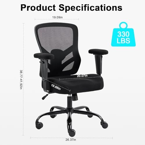 YFO Ergonomic Office Chair, Mesh Computer Desk Chair - Image 3