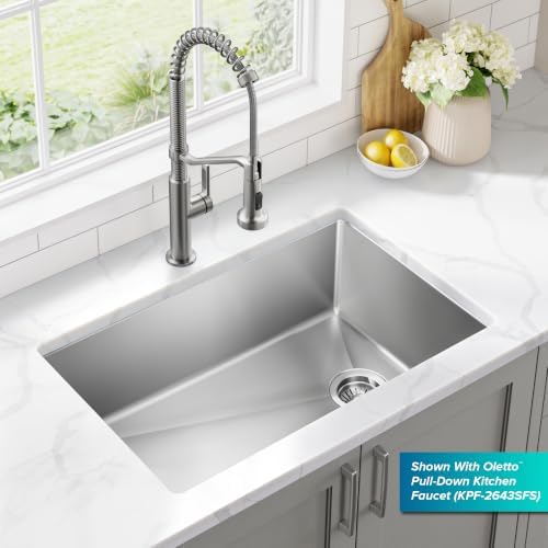 KRAUS Fairlane 30 in Undermount Single Bowl Stainless Steel Kitchen Sink - Image 2