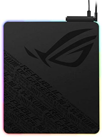 ASUS ROG Balteus Qi Vertical Gaming Mouse Pad with Wireless Qi Charging Zone, Hard Micro-Textured Gaming Surface, USB Pass-Through, Aura Sync RGB Lighting and Non-Slip Base (12.6” X 14.6”) (Renewed) - Image 2