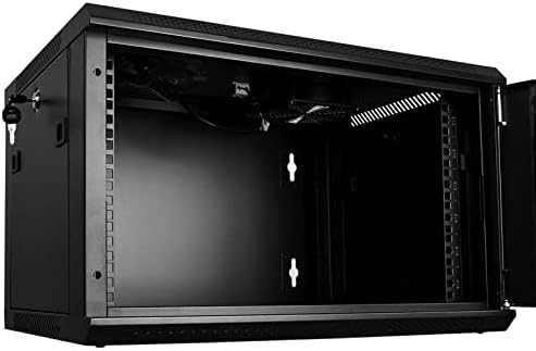 RackPath 6U Wall Mount Server Cabinet Network Rack Enclosure, Quiet Cooling Fan, Perforated Door, Black - Image 5