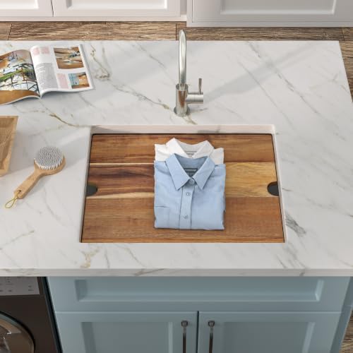 23"x19" Undermount Laundry Utility Sink Workstation - Image 4