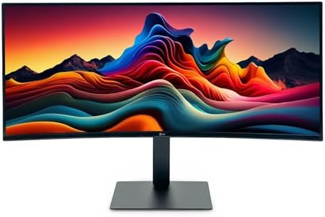 LG UltraWide 34 Inch WQHD HDR 10 Curved Monitor, 120Hz 5ms, 3440 x 1440, Black, Reader Mode, 34U62TB-B, Tilt/Height/Swivel Stand, 2025 Model (Renewed) by Amazon+Renewed