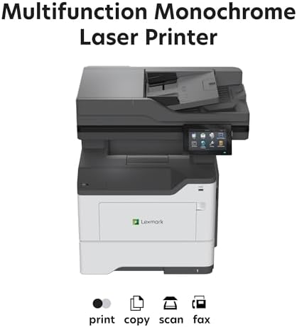 Lexmark MX532adwe Monochrome Laser All-in-One Printer, Integrated Duplex, Energy Star, 4.3-inch Color Touch Screen, Print Speed: Up to 46 ppm, Rec. Monthly Page Volume: 2,000-15,000 Pages(38S0820) - Image 2