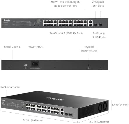 Omada ES228GMP, 24 Port Gigabit Easy Managed PoE Switch - Image 7