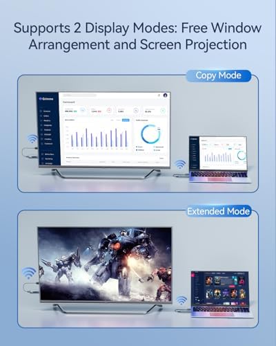 Wireless HDMI Transmitter and Receiver 328FT/100M, 4K Decode 1080P@60Hz Ultra HD Video Output, LED Display, Plug&Play 5G+2.4G for Audio to Monitor from PC/Projector/TV Box (Light Blue) - Image 7
