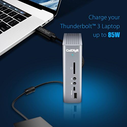 CalDigit TS3 Plus Thunderbolt 3 Dock - 87W Charging, 7X USB 3.1 Ports, USB-C Gen 2, DisplayPort, UHS-II SD Card Slot, Gigabit Ethernet for Mac & PC, Thunderbolt 4 Compatible (0.8m/2.62ft Cable) - Image 4