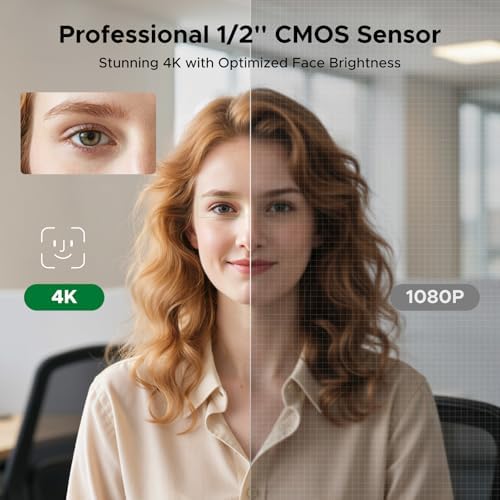 UGREEN FineCam Pro 4K Webcam with 1/2" Sensor for PC/Mac - Image 2
